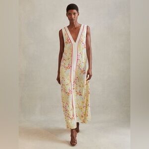 Reiss Eliza Floral Buttercup Print Dress - Size 2